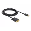Delock kábel DisplayPort 1.1 konektor samec > DVI 24+1 konektor samec pasívny 3 m čierny (82592)