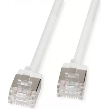 ROLINE U/FTP patch kábel Cat.6A ultra krátky RJ45 biely 3m - sieťový - FTP (21.15.4573)