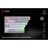 SAVIO PHENIX WHITE bezdrôtová mechanická klávesnica, Gateron Red Pro, ABS