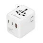 Cestovný napájací zdroj GEMBIRD TPA-1A2C20-01-W — 20 W, USB-A (18 W) + 2× USB-C (20 W), zástrčka typ E, biela