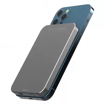 RealPower Powerbank PB-5000 MAG sivá 5 000 mAh
