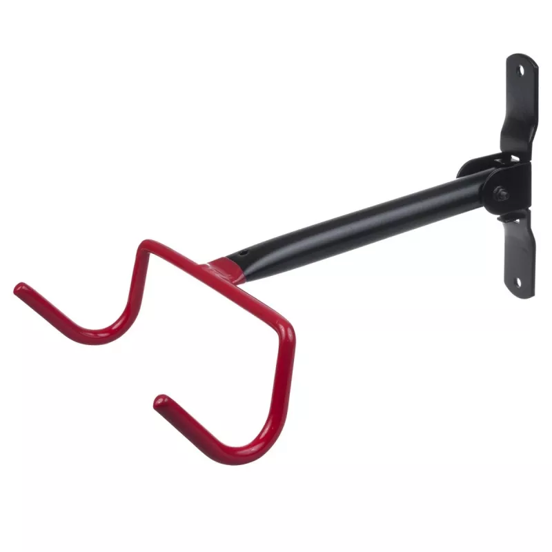 Nástenný stojan na bicykel MACLEAN MC-430, horizontálny držiak, nosnosť do 30 kg, čierny