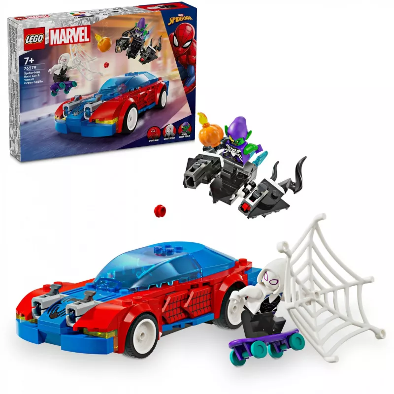 LEGO Marvel 76279 Spider-Man pretekárske auto & Venom Green Goblin stavebnica