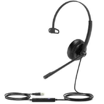 Yealink UH34 headset káblový hlavový mostík kancelária/call centrum čierna