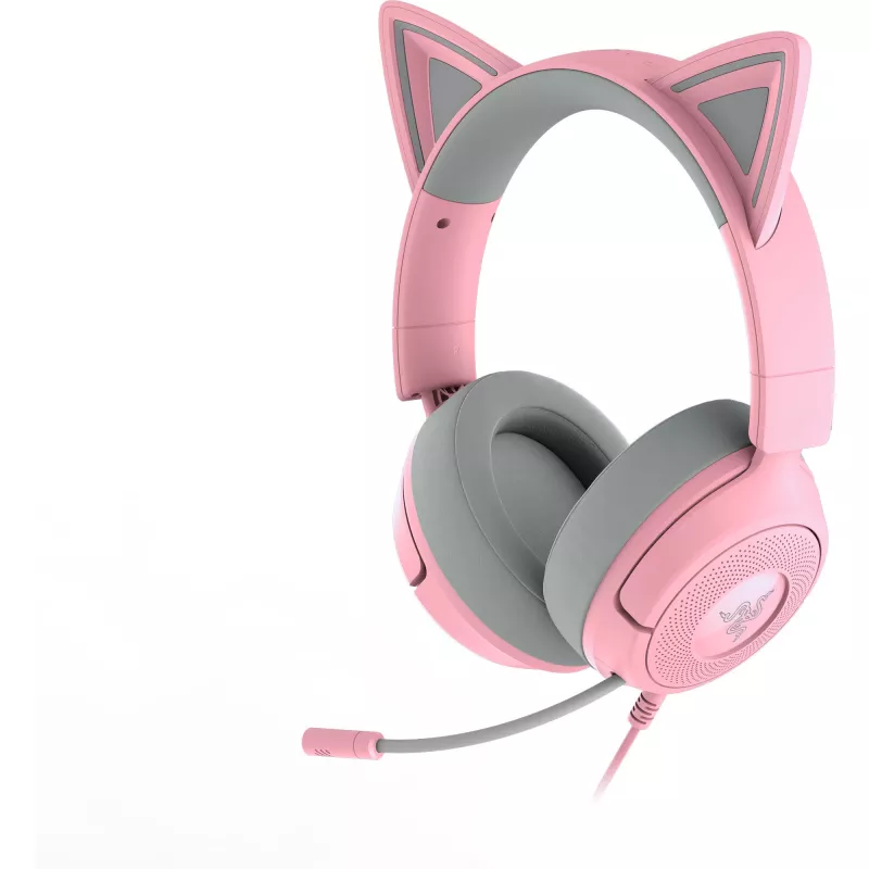 Headset Razer Kraken Kitty V3 X — káblový, USB Type-A, Over-Ear, 20–28kHz, 1,3 m kábel, ružový
