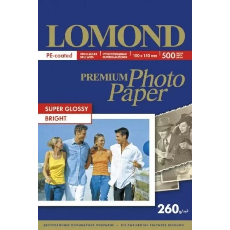 Fotopapier Lomond Premium 260 g/m² 10×15 cm Super Glossy 500 listov