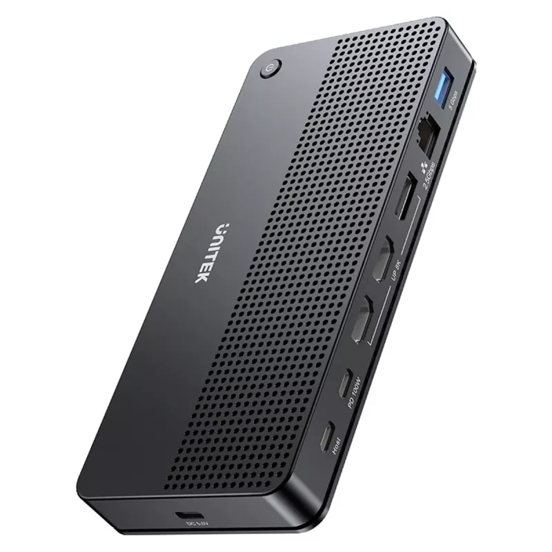Dokovacia stanica UNITEK D1104A01 USB4 káblová 100 W Power Delivery
