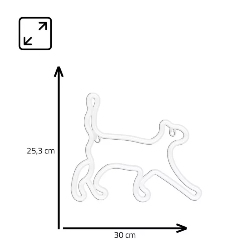 Neonové dekoračné svietidlo MANTA SNL70WH Style Neon Lights CAT 2 biele 70 cm