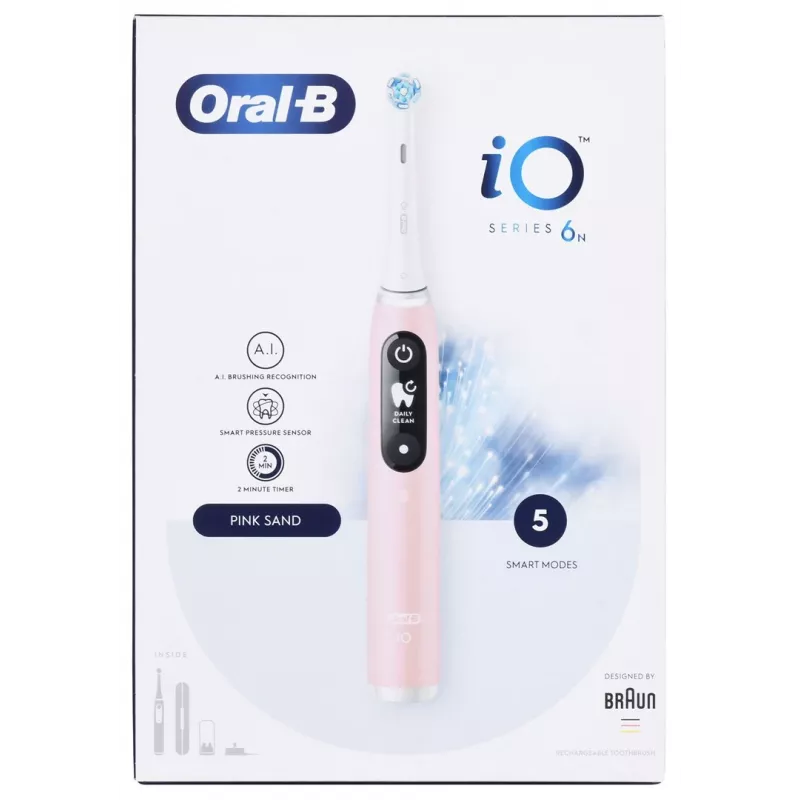 Oral-B iO6 ružová elektrická zubná kefka
