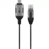 Goobay Ethernet kábel USB-C 3.1 na RJ45 tenký 1 m – prepája router, modem alebo (74401)