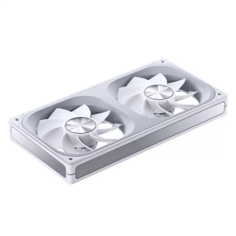 240 mm ARGB Infinity Mirror ventilátor Jonsbo ZA-240 biely, dva 120 mm ventilátory, podpora PWM