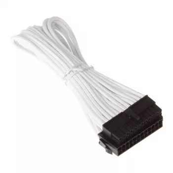 SilverStone PP07-MBW - predlžovací napájací kábel - ATX, 24-pin (M) - ATX, 24-pin (F) - 30 cm - biely (SST-PP07-MBW)