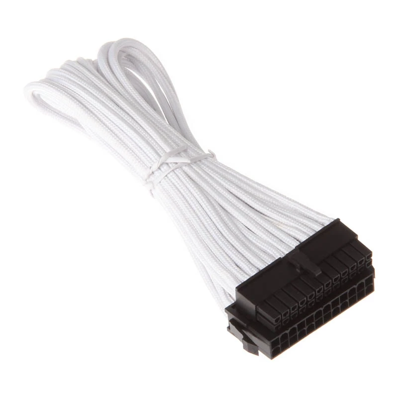 SilverStone PP07-MBW - predlžovací napájací kábel - ATX, 24-pin (M) - ATX, 24-pin (F) - 30 cm - biely (SST-PP07-MBW)