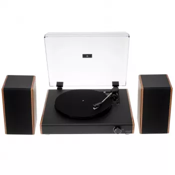 Remienkový gramofón Adler AD 1915 USB – keramický tanier, 45 ot/min, jednosmerný motor, Bluetooth 5.4, USB výstup, 2×10 W reproduktor