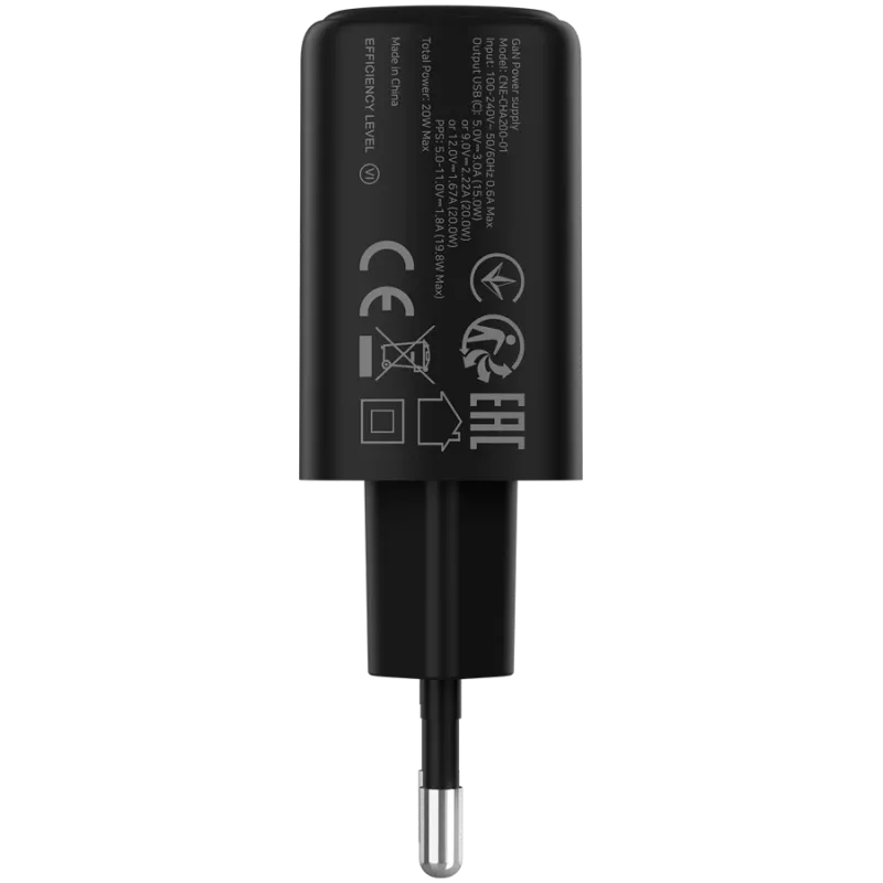 CANYON nabíjačka OnCharge 200 20W 1xPD EU čierna