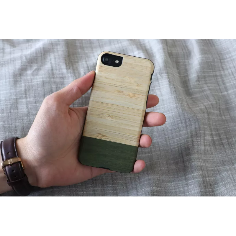 Puzdro na telefón man and wood pre iPhone 7/8 – bambusový les čierna