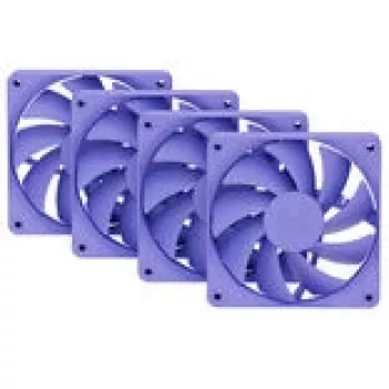 Sada chladiacich ventilátorov do počítača HYTE FA12-TM-4 120 mm fialová, 1500 ot/min, 72 m³/h, 1,6 mmH2O, FDB, balenie 4 ks