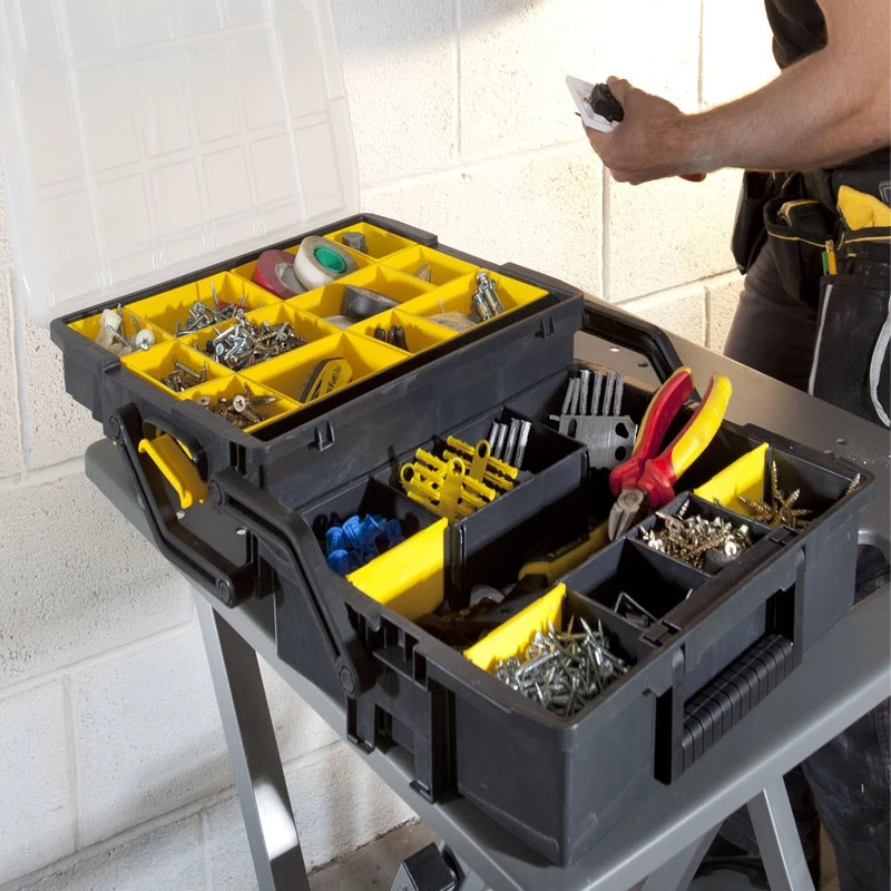 Organizér na drobné diely Stanley Sortmaster Multilevel Organizer čierny transparentný 400x420x315 mm