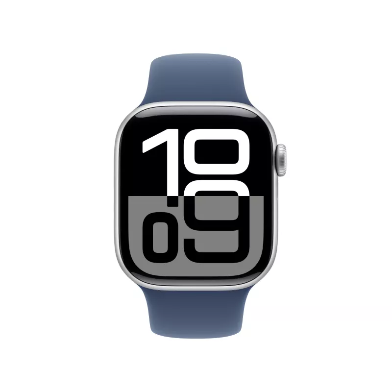 Apple Watch S10 hliník Cellular 42mm strieborná (športový remienok Denim) S/M