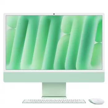 iMac 24 Retina 4.5k displej M4, zelená, M4 (8-CPU/8-GPU), 16GB, 256GB, nemecká, bez Gigabit Ethernet, Magic Mouse, MWUE3D/A