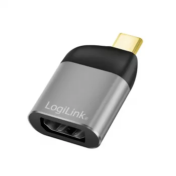 LogiLink CUA0204 USB-C na DisplayPort adaptér čierny sivý