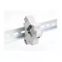 DeLOCK 67043 Držiak Keystone na DIN lištu s uzemnením, sivý