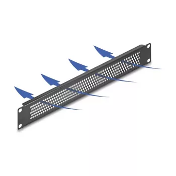 Slepý panel DeLOCK 67035 čierny kov 44 mm x 482 mm x 11 mm