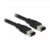 FireWire kábel DeLOCK 83273 0,5 m 6-polový čierny