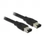 FireWire kábel DeLOCK 83273 0,5 m 6-polový čierny