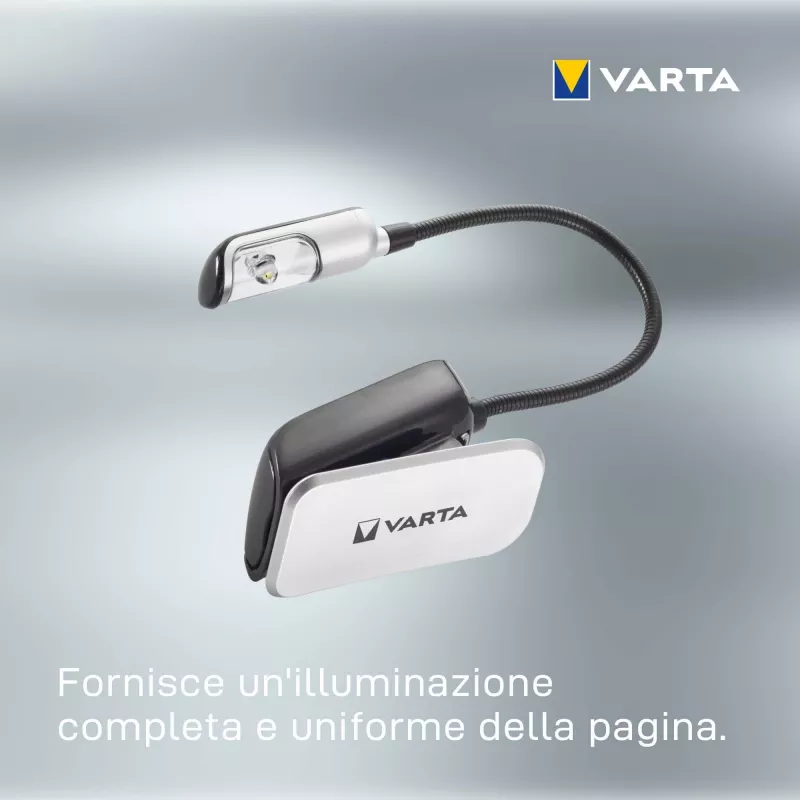 Varta Easy Line 16618 LED lampička na čítanie, 9 lm, s klipom