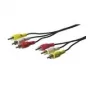 Wentronic Goobay RCA prepojovací kábel, 2 m - 3x RCA konektor samec > 3x RCA konektor samec (50381)