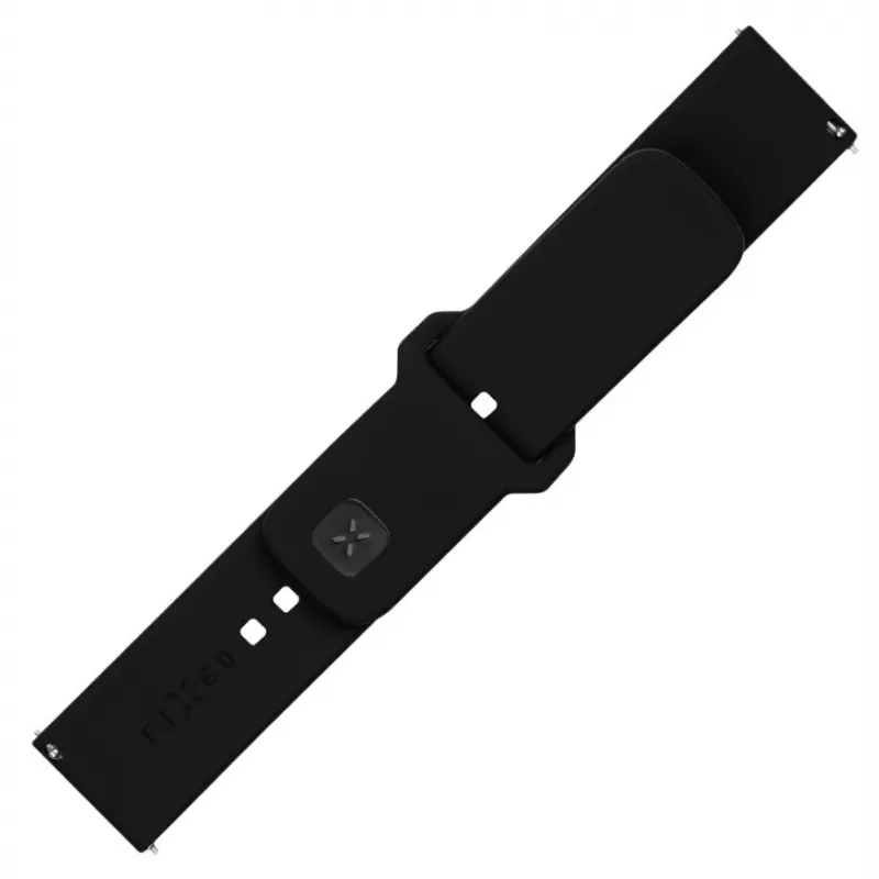 Náhradný silikónový remienok FIXED FIXSST2-22MM-BK — 22 mm rýchloupínací čierny