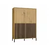 KAMARO 4DK štíhla/GŁ dub ARTISAN VITRÍNA