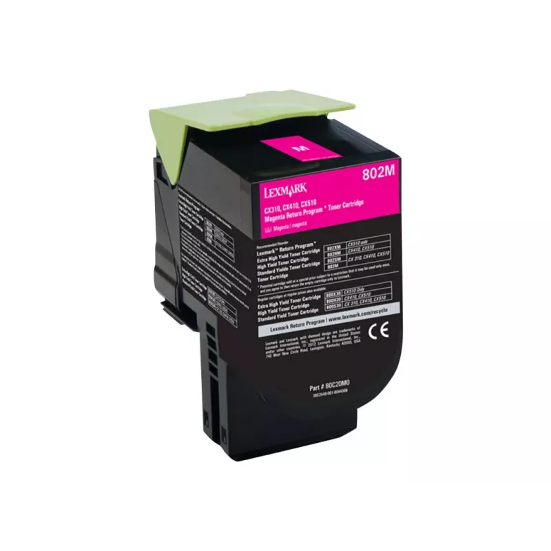 Lexmark 802M tonerová kazeta vratného programu (80C20M0), purpurová, 1000 strán