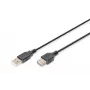 Digitus ASSMANN - USB predlžovací kábel - USB (W) na USB (W) - 1,8 m (USB/USB 2.0) - zaliaty - čierny (AK-300200-018-S)
