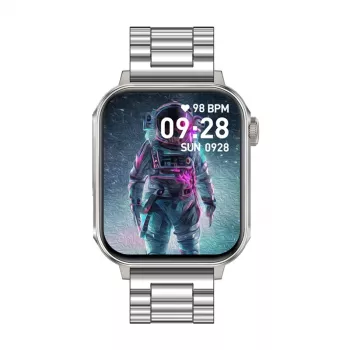 Smartwatch Colmi P80 Steel strieborná s Bluetooth a meračom tepu