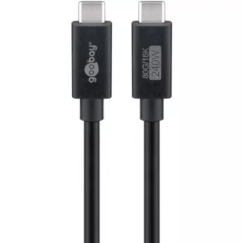 USB-C kábel WENTRONIC USB4 Gen4 1.2m — podporuje 16k@60Hz a 4K@120Hz