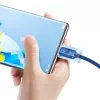 Baseus Crystal Shine kábel USB na USB-C, 100W, 2m (modrý)
