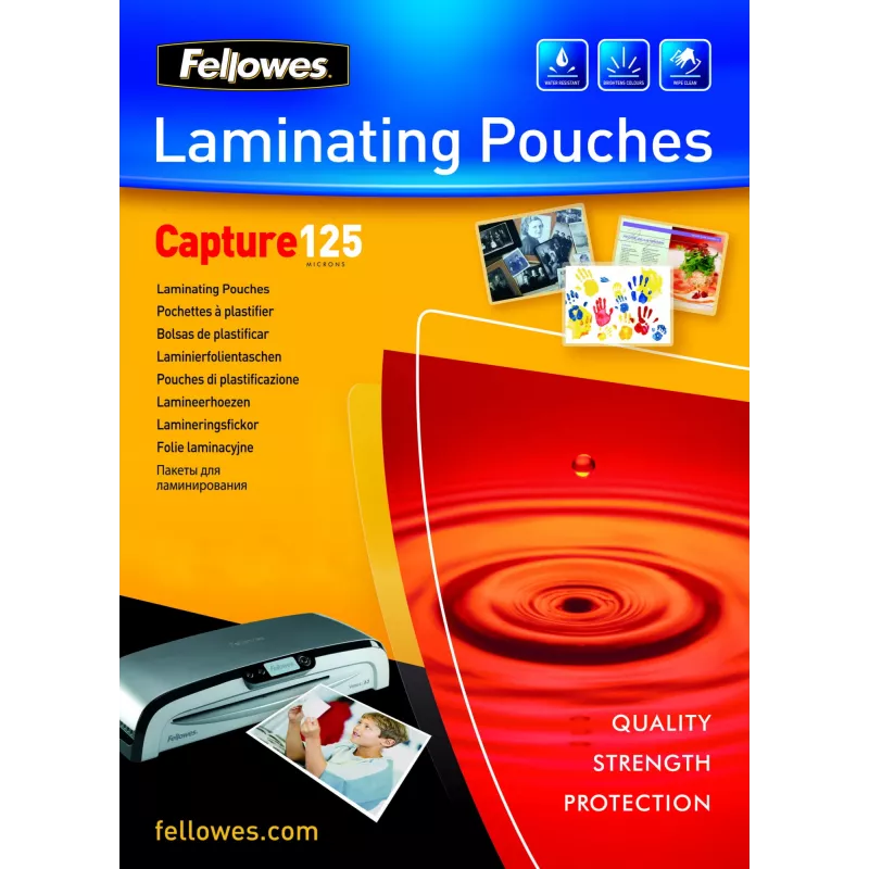 Fellowes A6 Glossy 125 mikrón laminovacie fólie – balenie 100 ks
