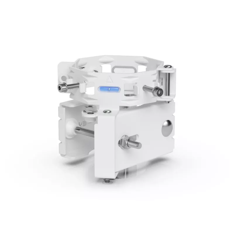 Ubiquiti UACC-Wave-AP-Micro-Mount montážny držiak na stĺp pre 4x Wave AP Micro, nerezová oceľ, stĺp 25–76 mm, biely