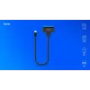 SAVIO SATA na USB-C kábel AK-69, SATA samica na USB-C samec, USB 3.2 Gen 1 (5 Gbit/s), 0,25 m, čierny