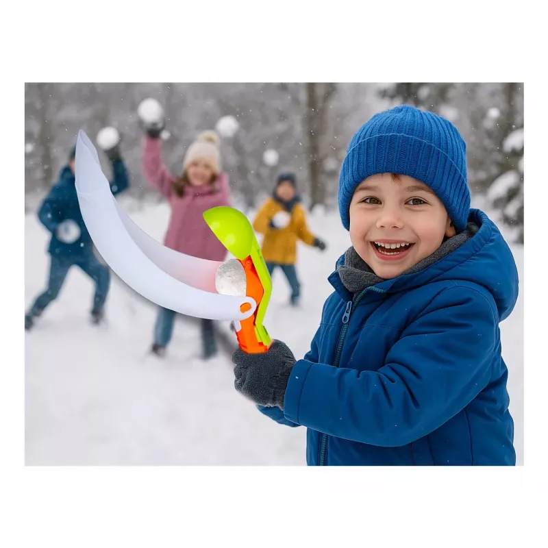 Forma na snehové gule Jamara Snow Play snehový vrhač 2in1, viacfarebná, 0,21 kg