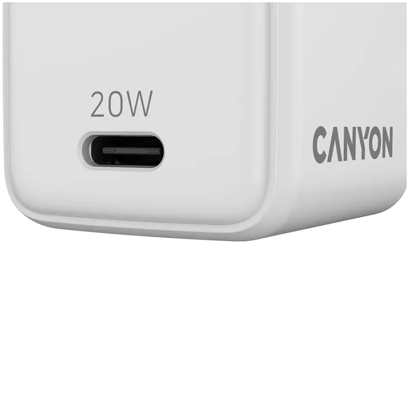 CANYON nabíjačka CU20C GaN 20W 1xPD EU biela