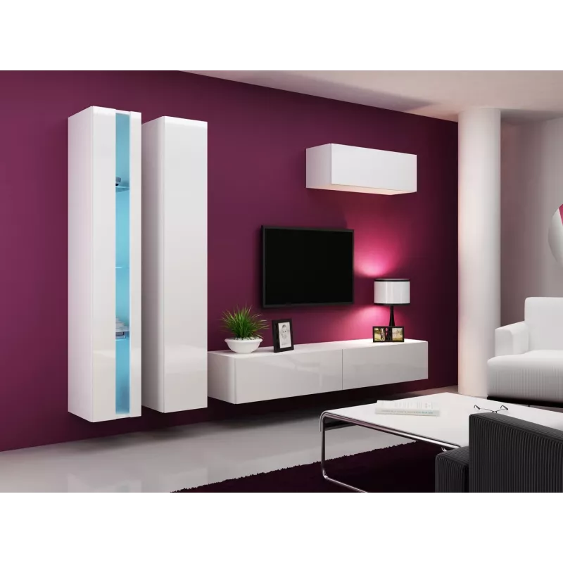 Cama regál VIGO NEW 180/40/30 biela/biela lesk
