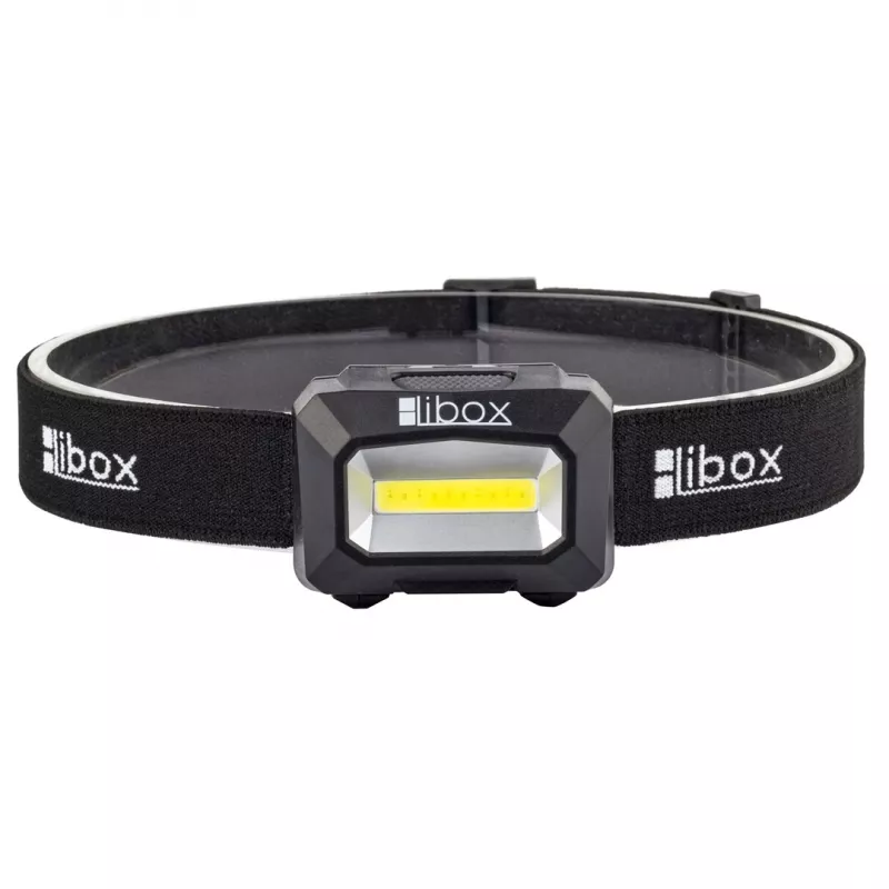 Libox LB0107 baterka čierna čelová lampa LED