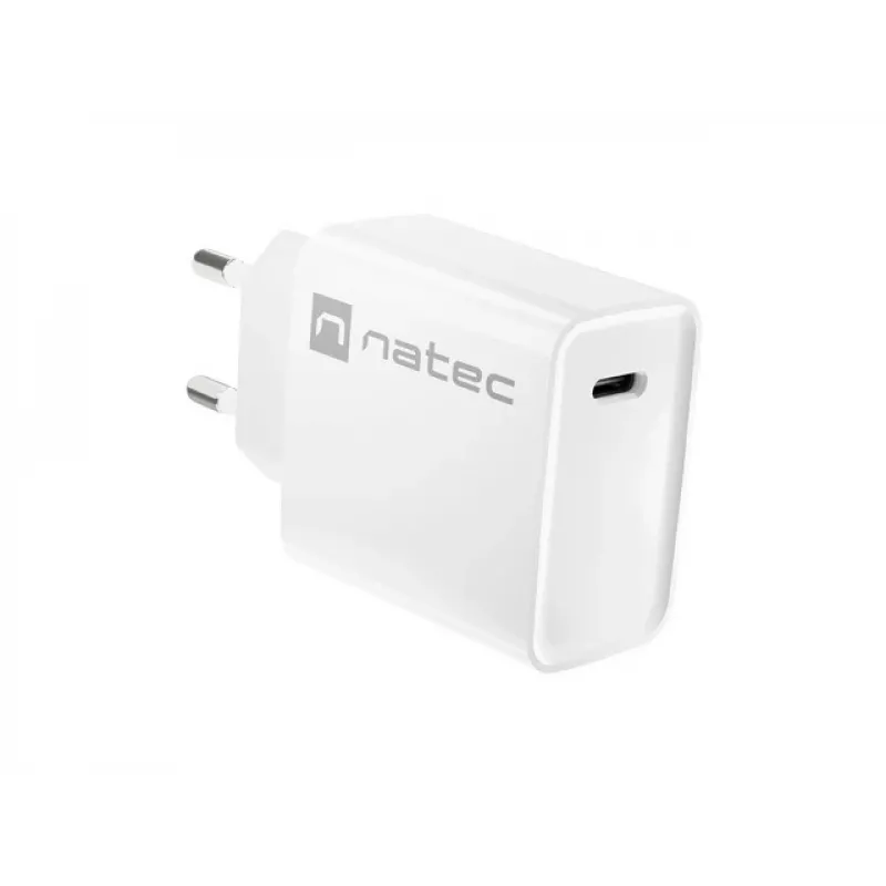 Interiérová USB-C rýchlonabíjačka NATEC RIBERA 12V 20W Quick Charge 3.0 biela