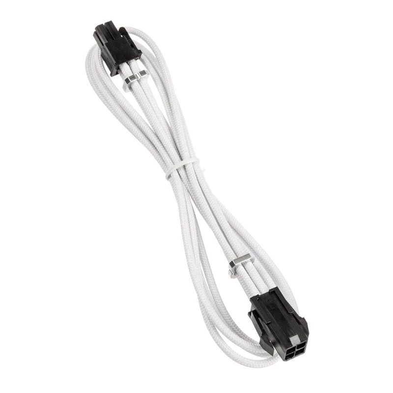 BitFenix Alchemy 4-pin ATX12V predlžovací kábel, 45 cm, opletený - biely