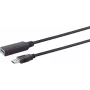 USB kábel S/CONN 13-39075 10 m USB 3.2 Gen 1 čierny