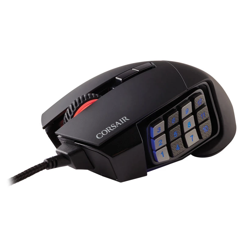Corsair herná myš Scimitar RGB Elite, optická, káblová, 17 tlačidiel, 18000 dpi, čierna