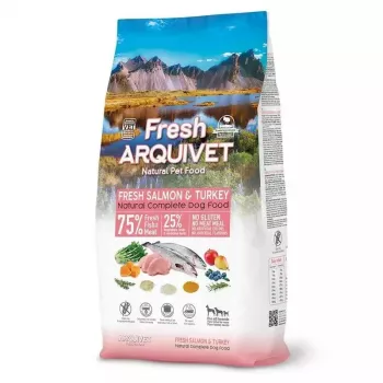 ARQUIVET čerstvý losos s morčacím - polovlhké krmivo pre psov - 2,5 kg